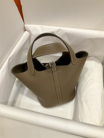 H**mes picotin 18cm elephant gray without original box