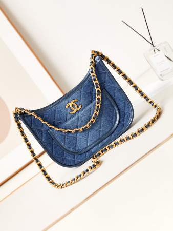 ch*el 24s De*1m retro hobo bag 20x24x6cm
