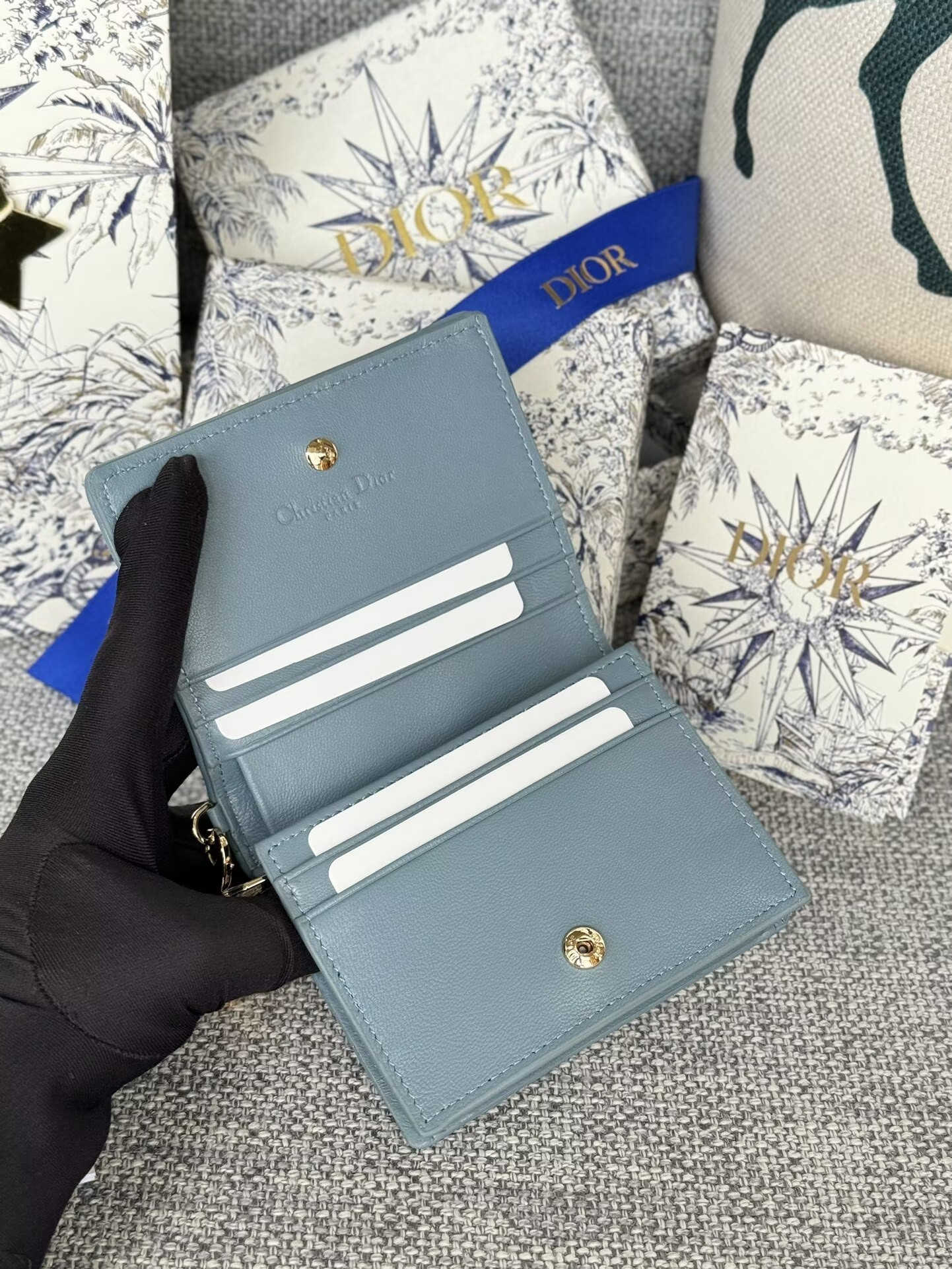 D*or mini lady D*or gardenia wallet 11x9x3cm