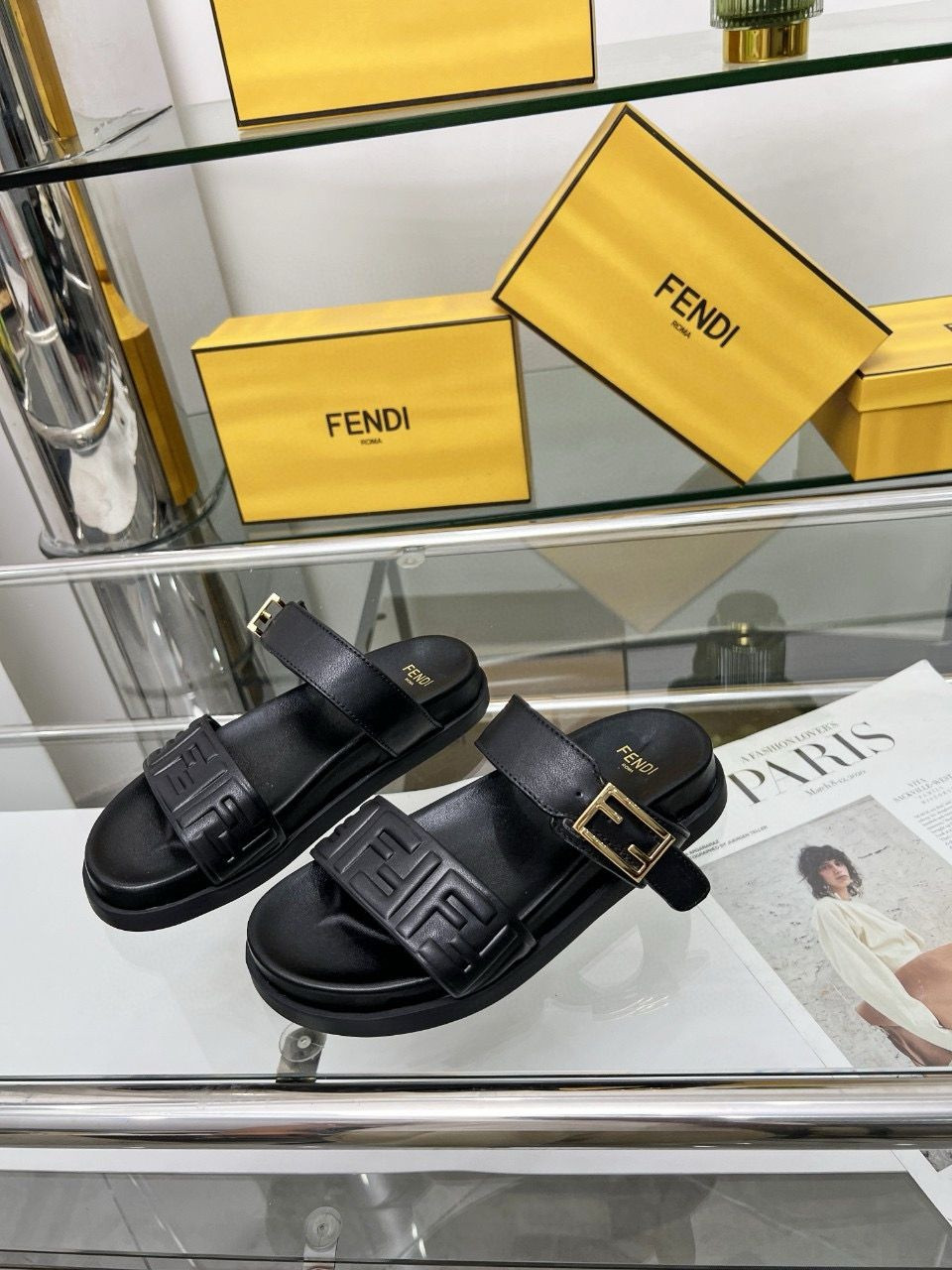 ua F**di feel ff double band sandal