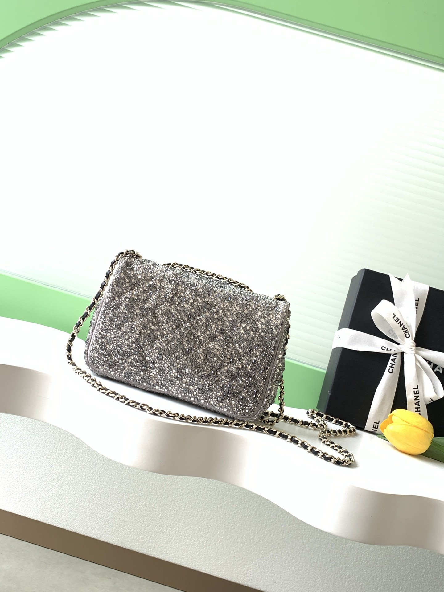 Ch*el flap bag 13x21x8cm