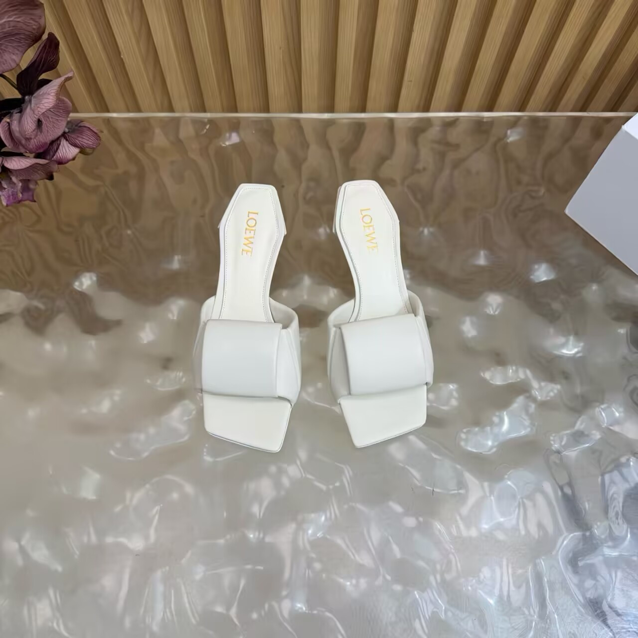 ua L0ew* origami slide 4cm heel