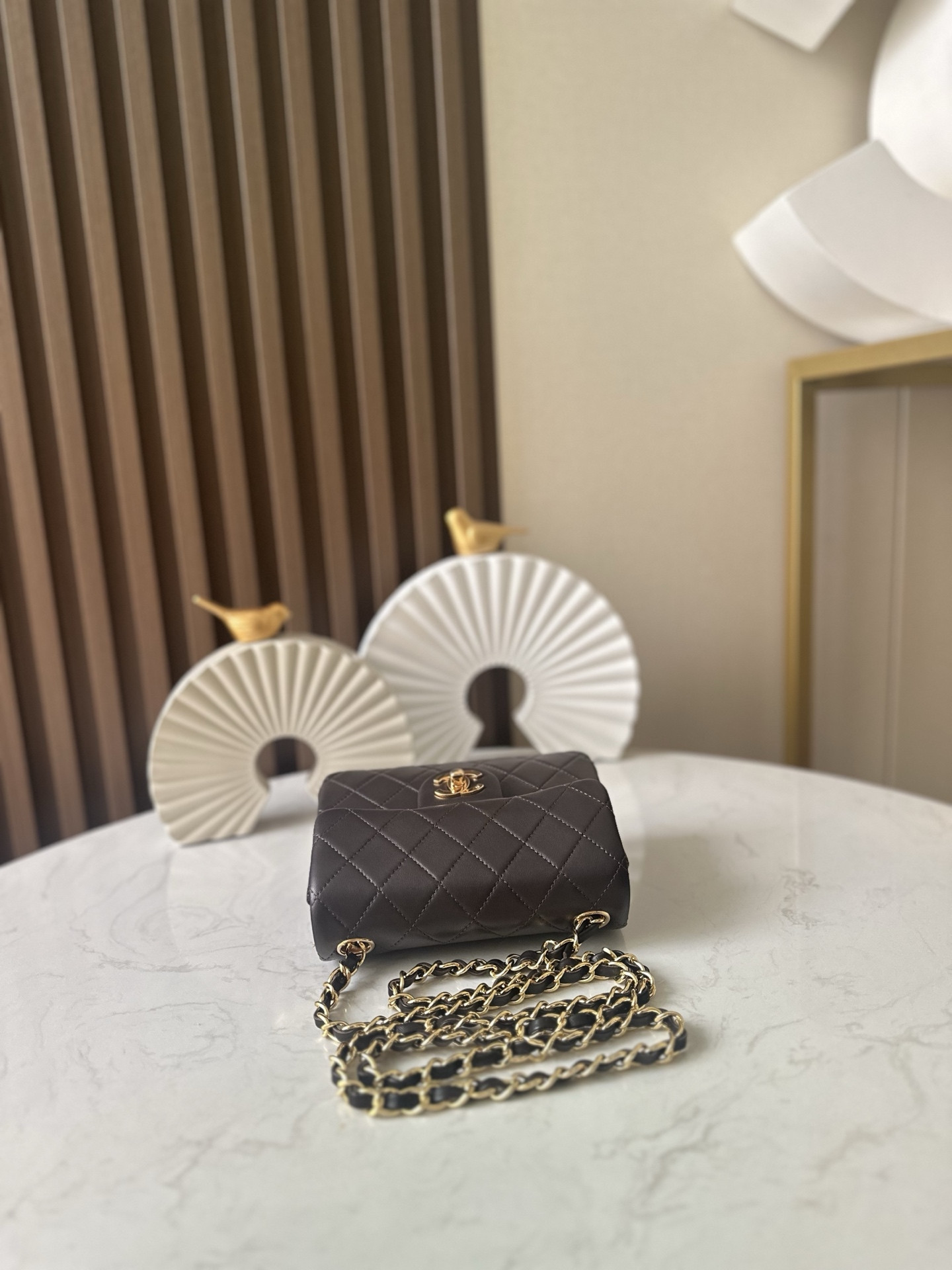 Ch*el mini square flap bag 17.5cm