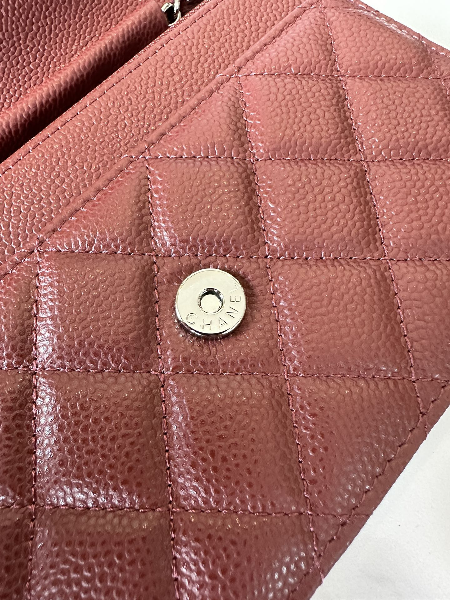 Ch*el woc classic wallet on chain 12.3x19.2x3.5cm