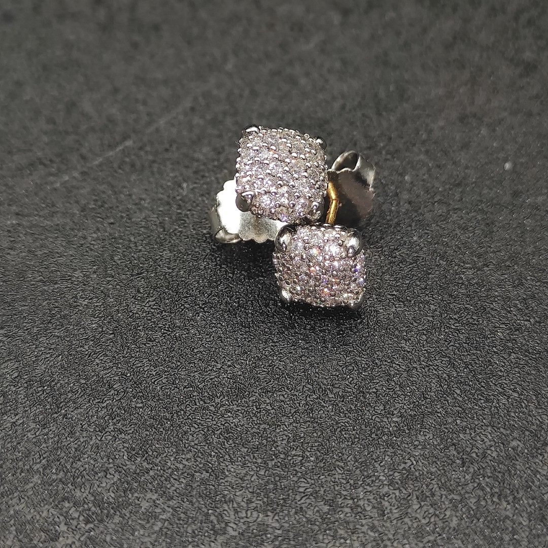dau1d Yvrm*n 9mm four claws full of di*m*nds earrings