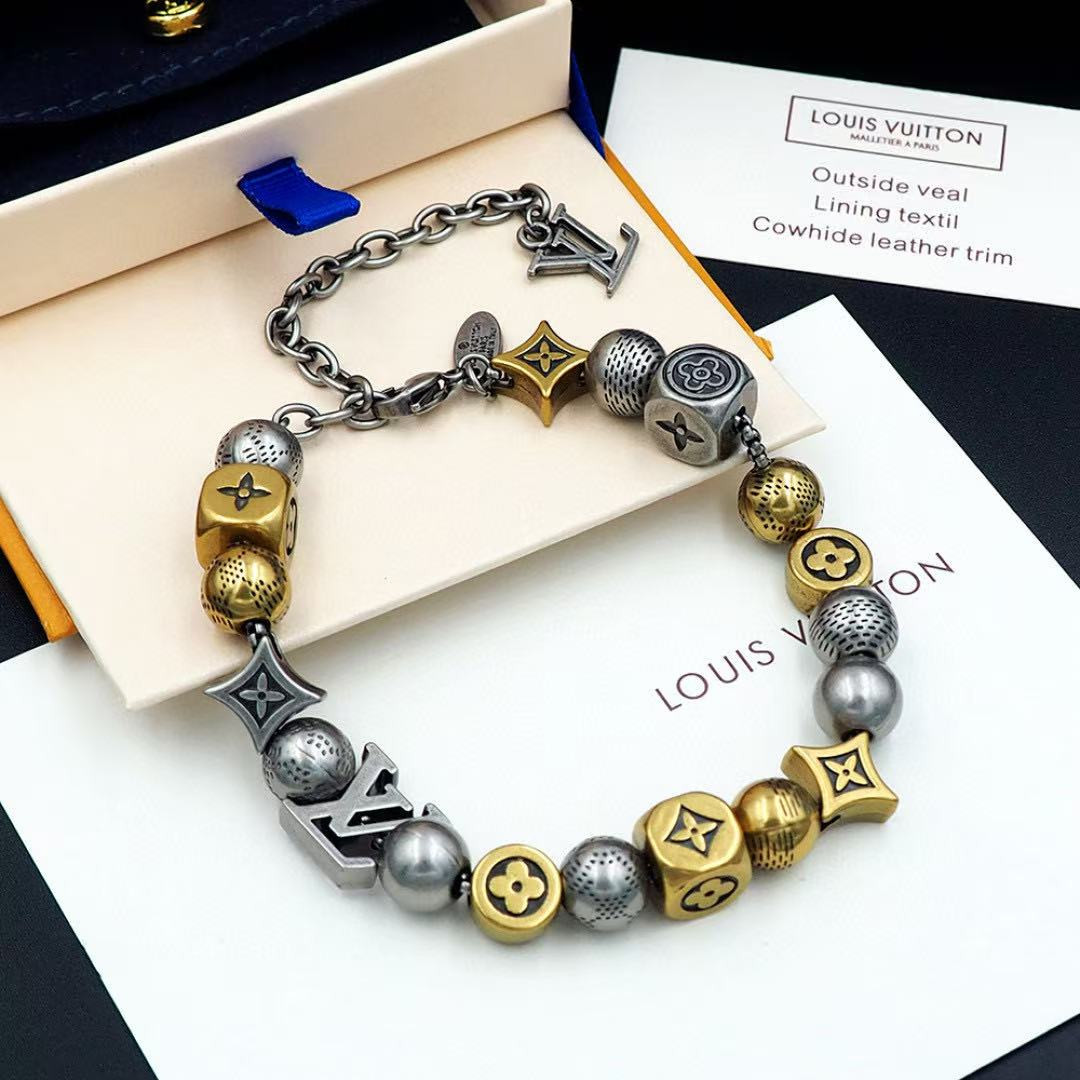 l0*is V*t0n damier party bracelet