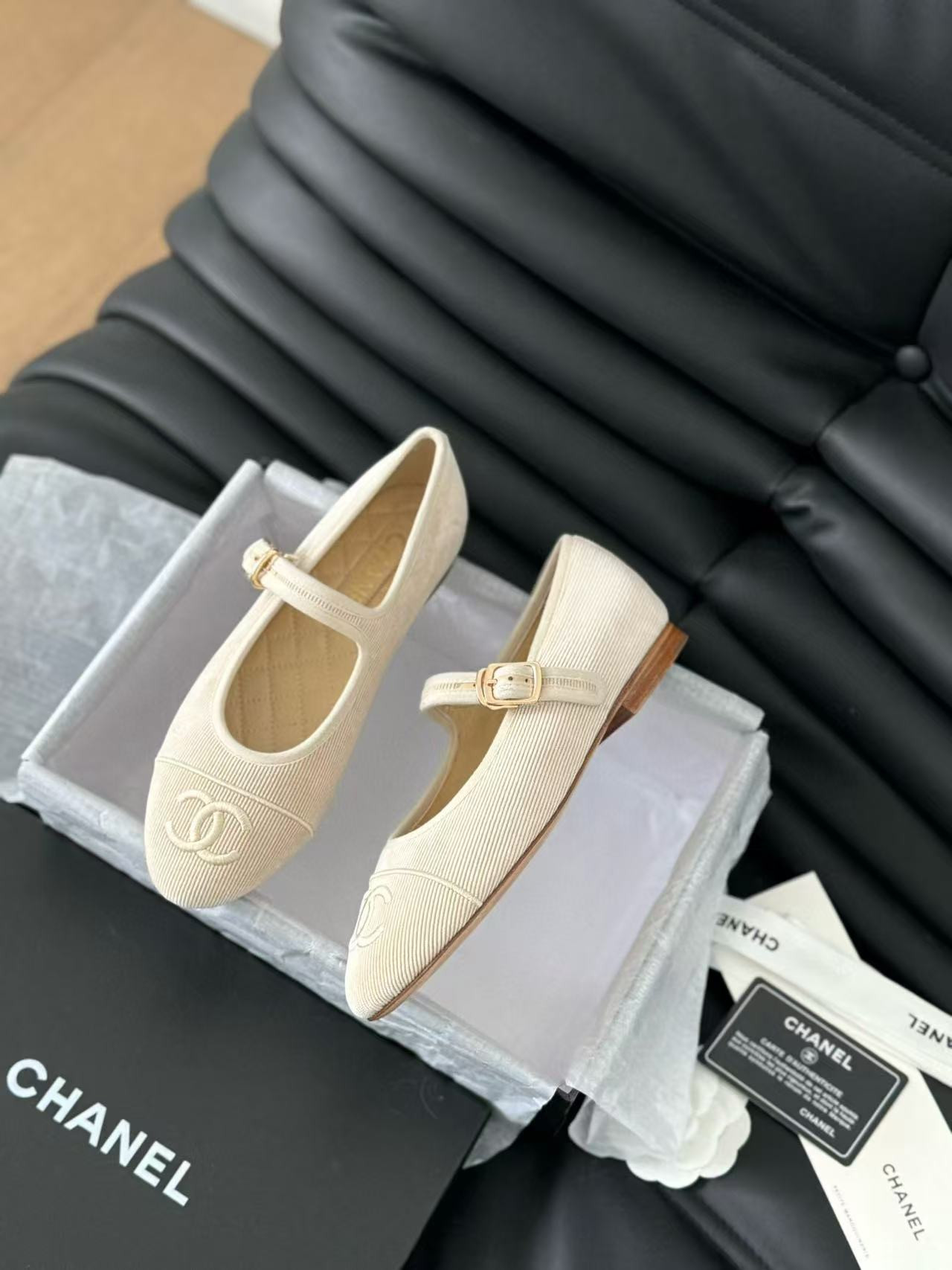 ua Ch*el mary janes cotton & silk