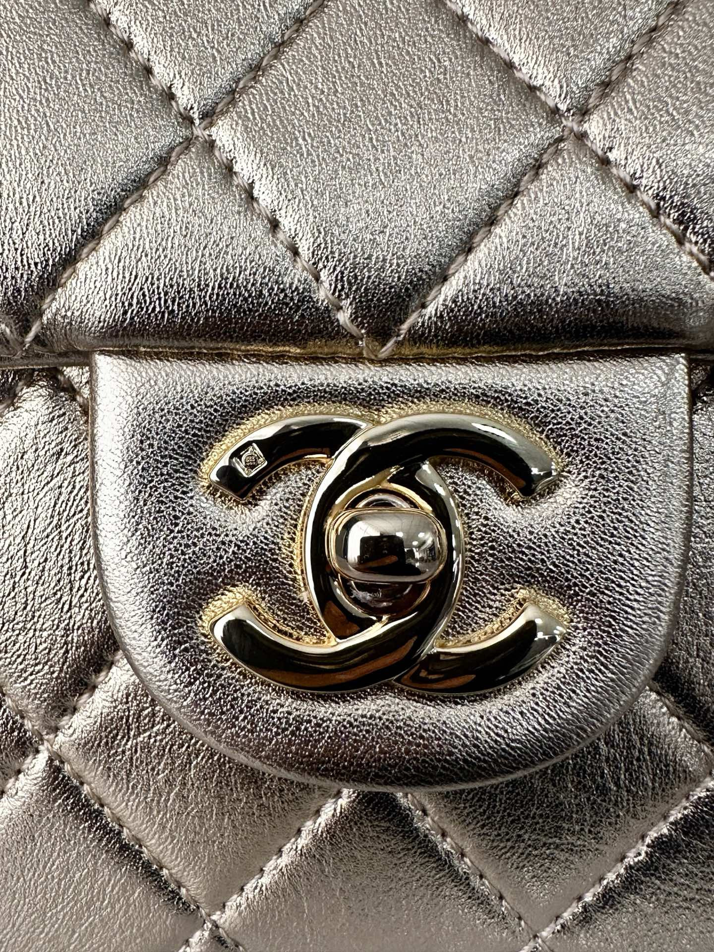 Ch*el mini square flap bag as3349 17.5cm