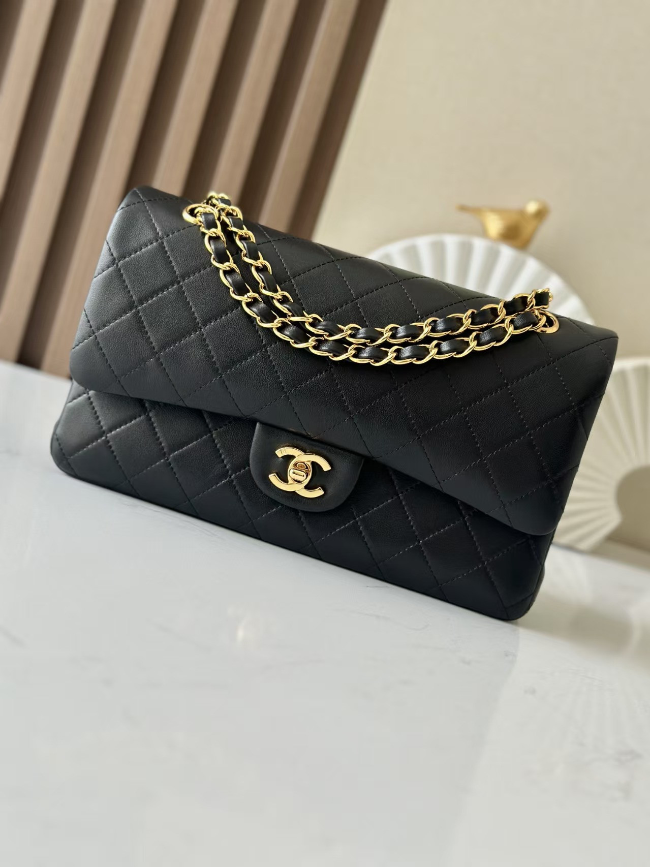 Ch*el classic flap bag 15.5x25.5x6.5cm