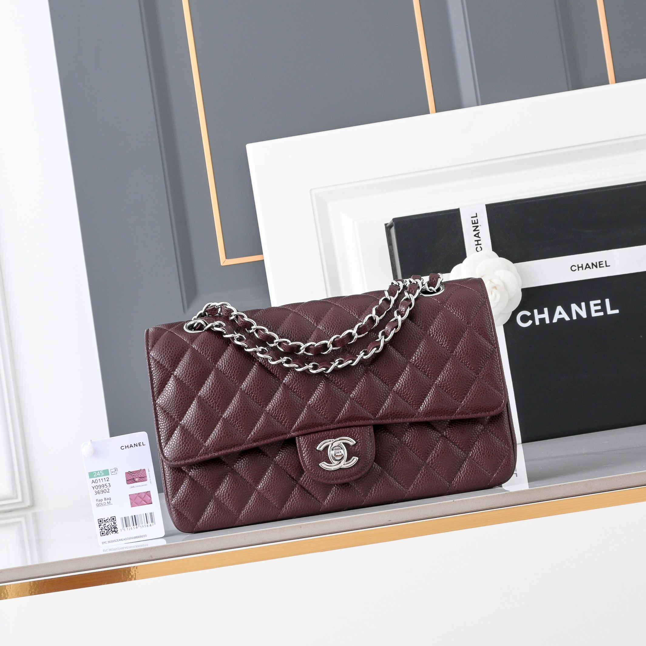 Ch*el classic flap a01112 15.5x25.5x6cm