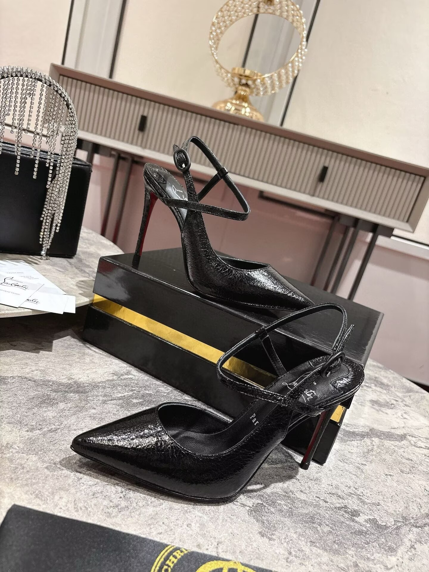 ua ch**an louboutin jenlove 100mm pumps(cusT0mized, no exchange no return, about 7-14 days)