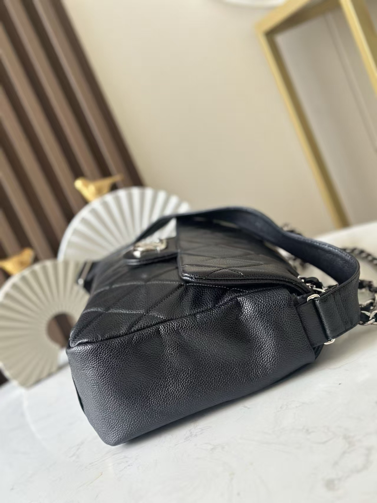 Ch*el flap bag as3372 34x22x10cm