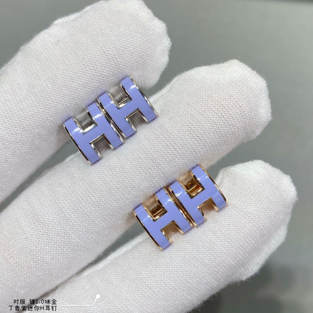 H**mes mini h linglong earrings