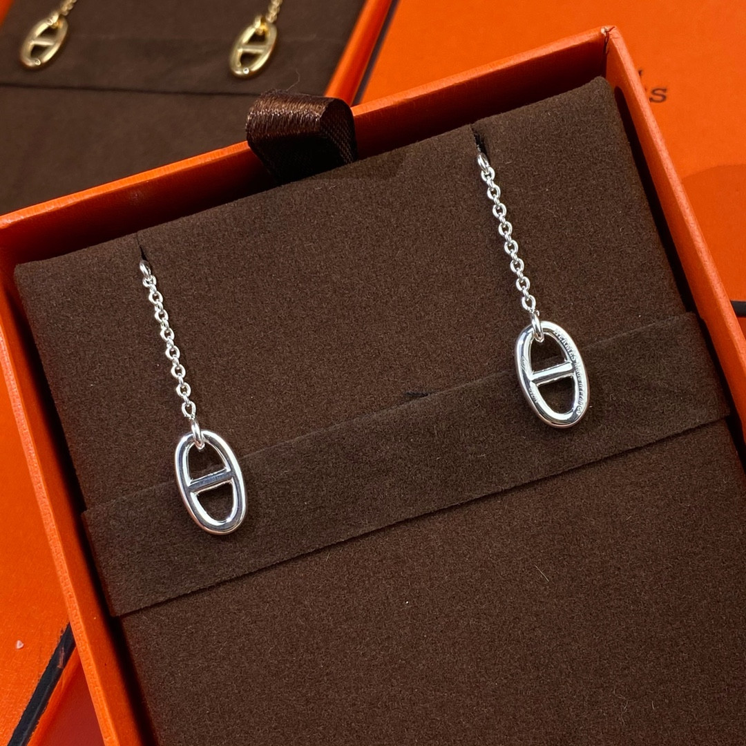 H**mes h farandole sterling silver earrings