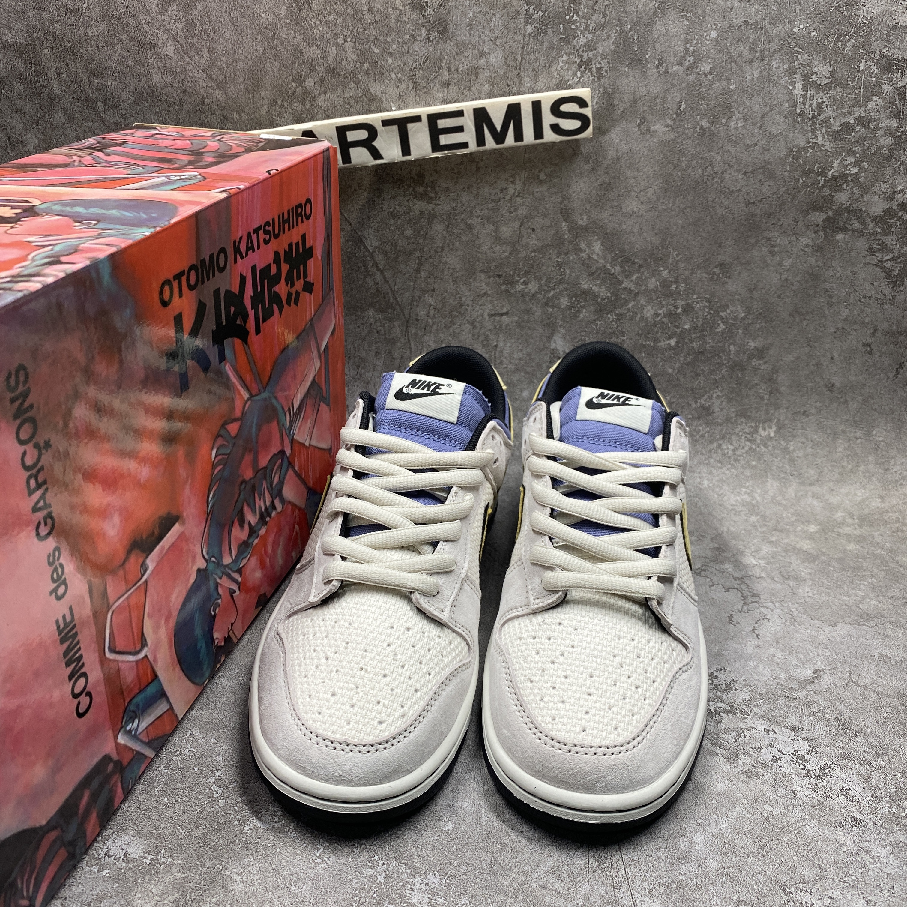 oT0mo katsuhiro x nike sb dunk low steamboy ost yellow blue