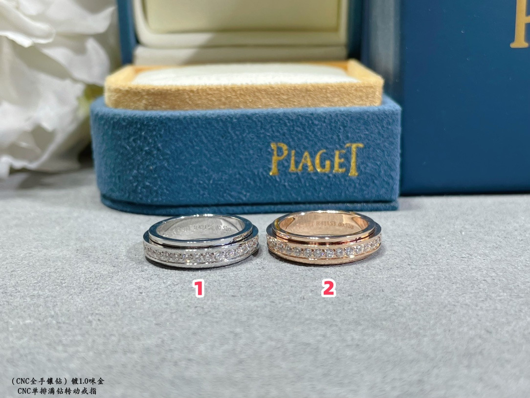 P1aget single-row fully di*m*nd-encrusted rotating ring