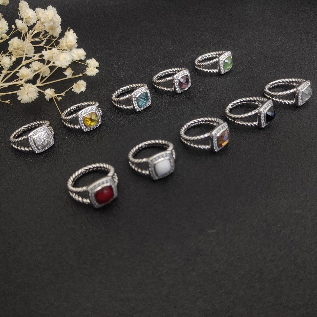 dau1d Yvrm*n square di*m*nd ring