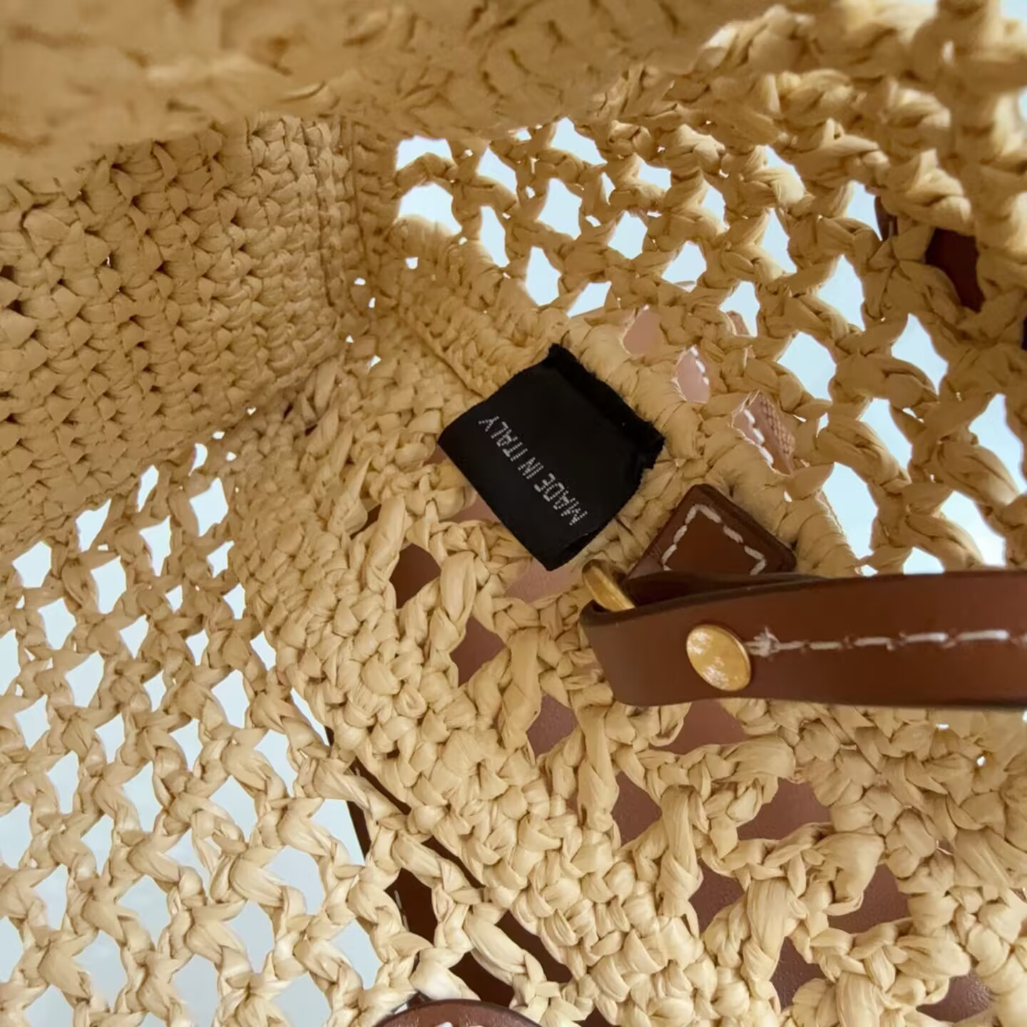 M1v M1v raffia handbag 14x25.5x9.5cm