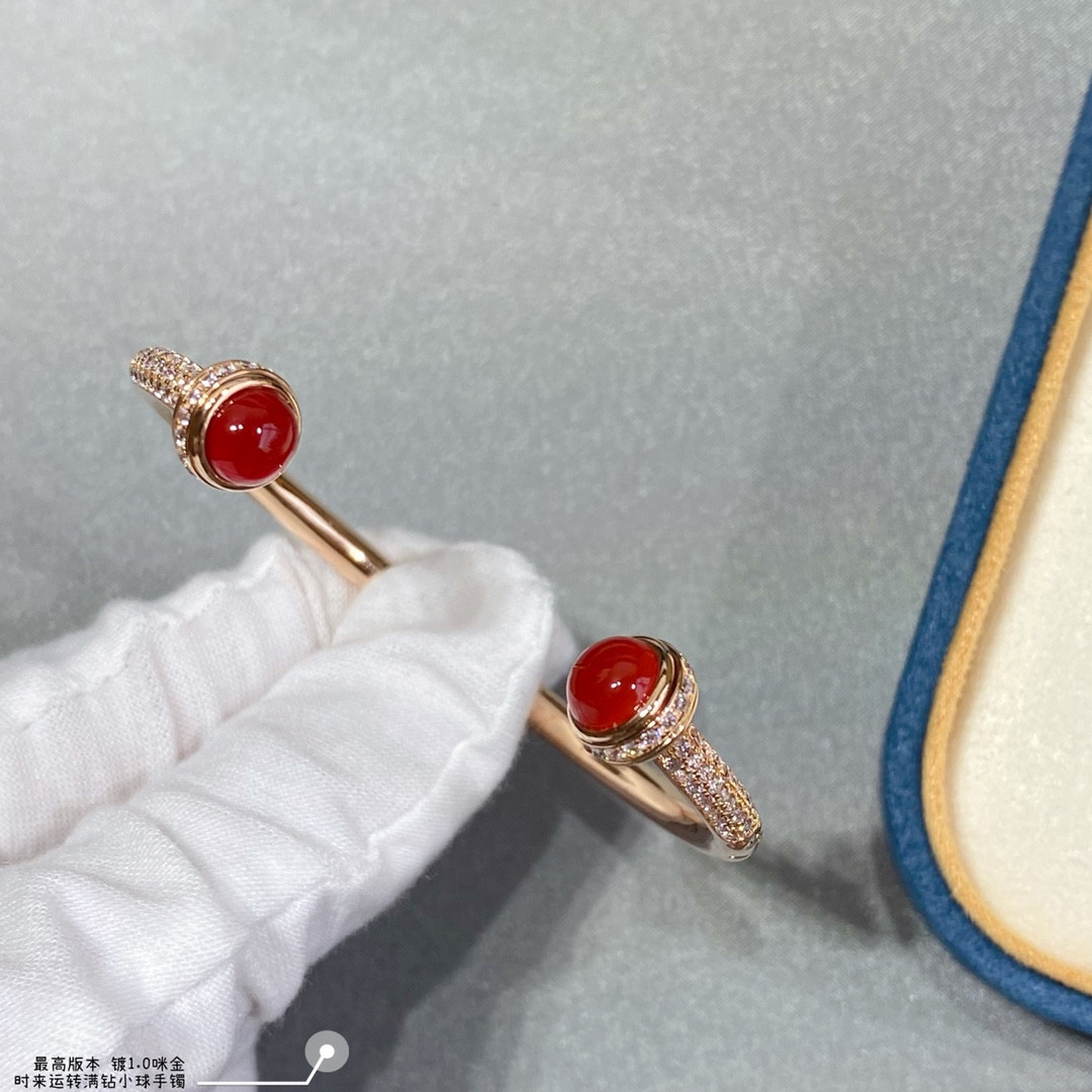P1aget fully di*m*nd-encrusted rotating ball bracelet