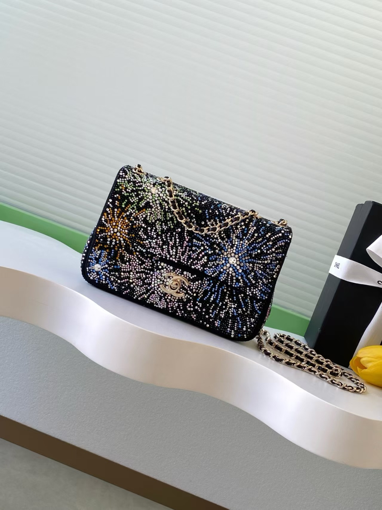 Ch*el evening bag 14x21x8cm