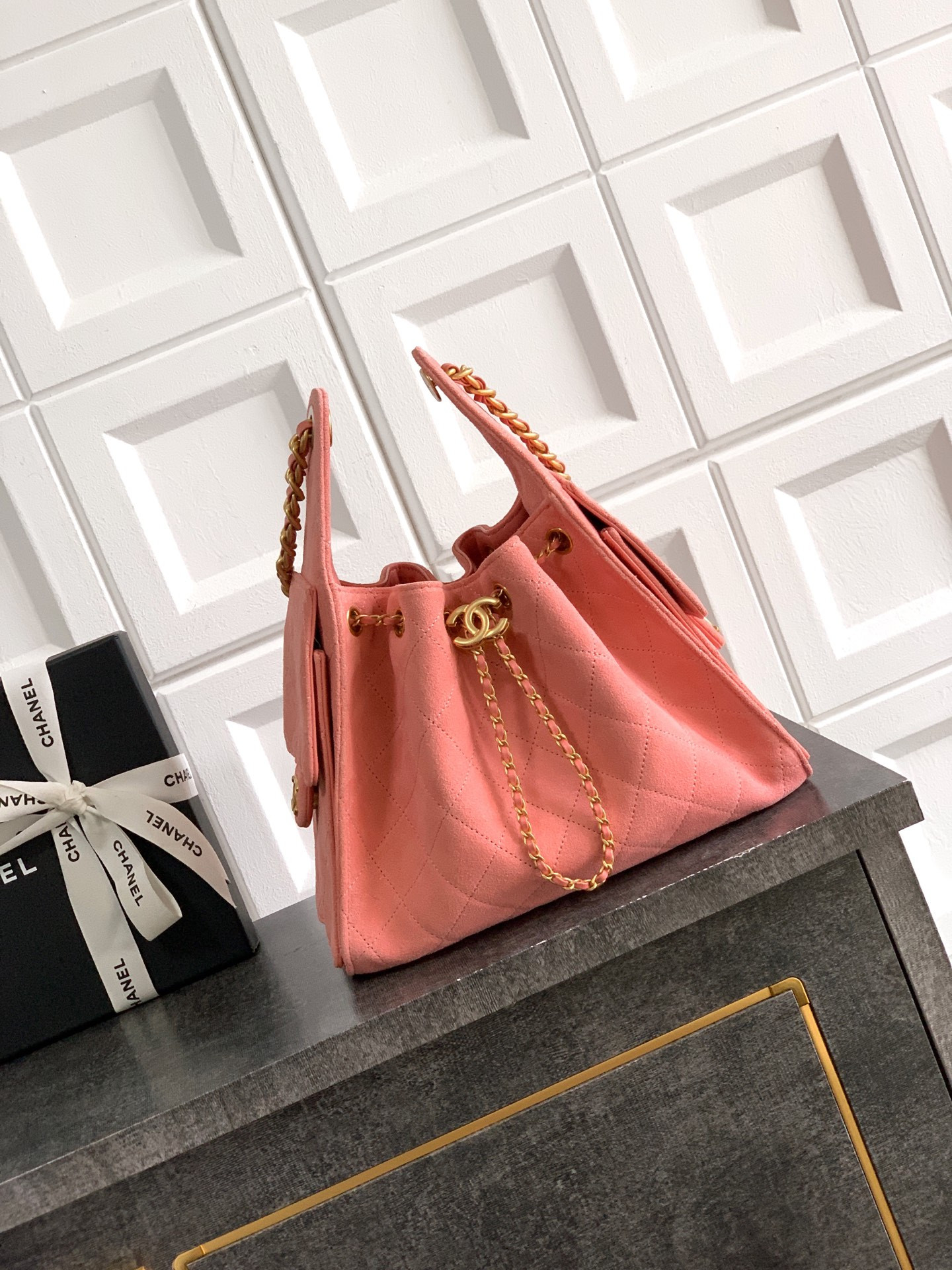 Ch*el 25c bucket bag 30x26x14cm