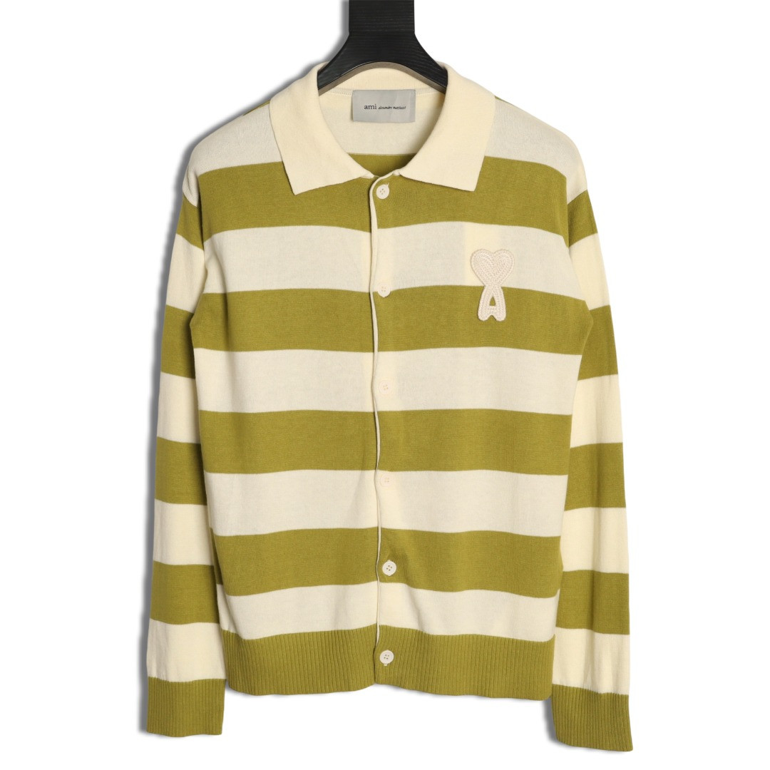 AMI Paris Long-sleeved Knitting Cardigan