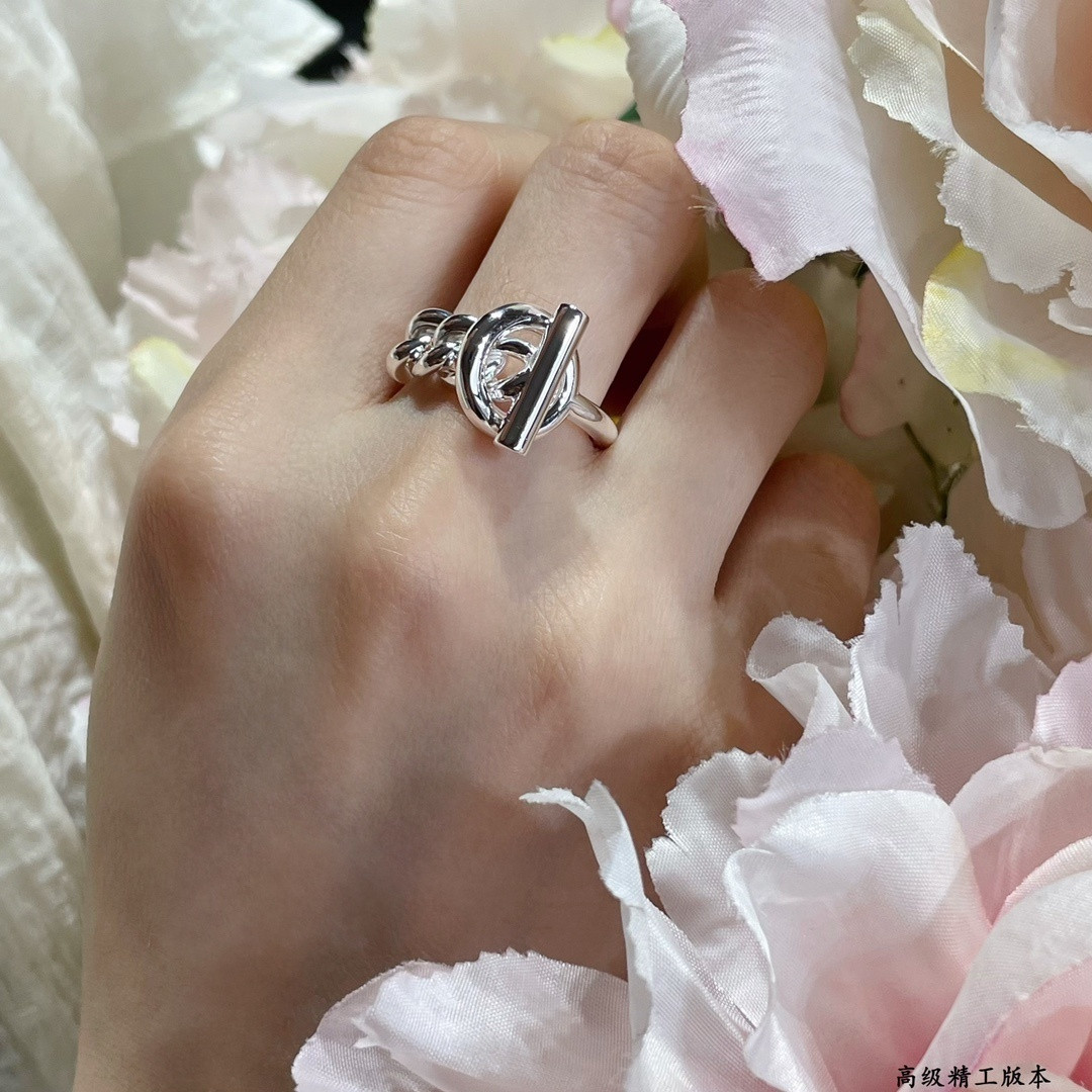 H**mes ot chain ring ag925