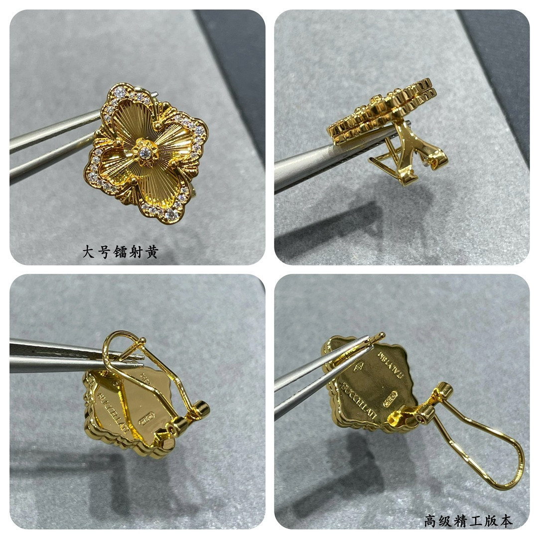 Bvcce11ati large laser yellow opéra series stud earrings