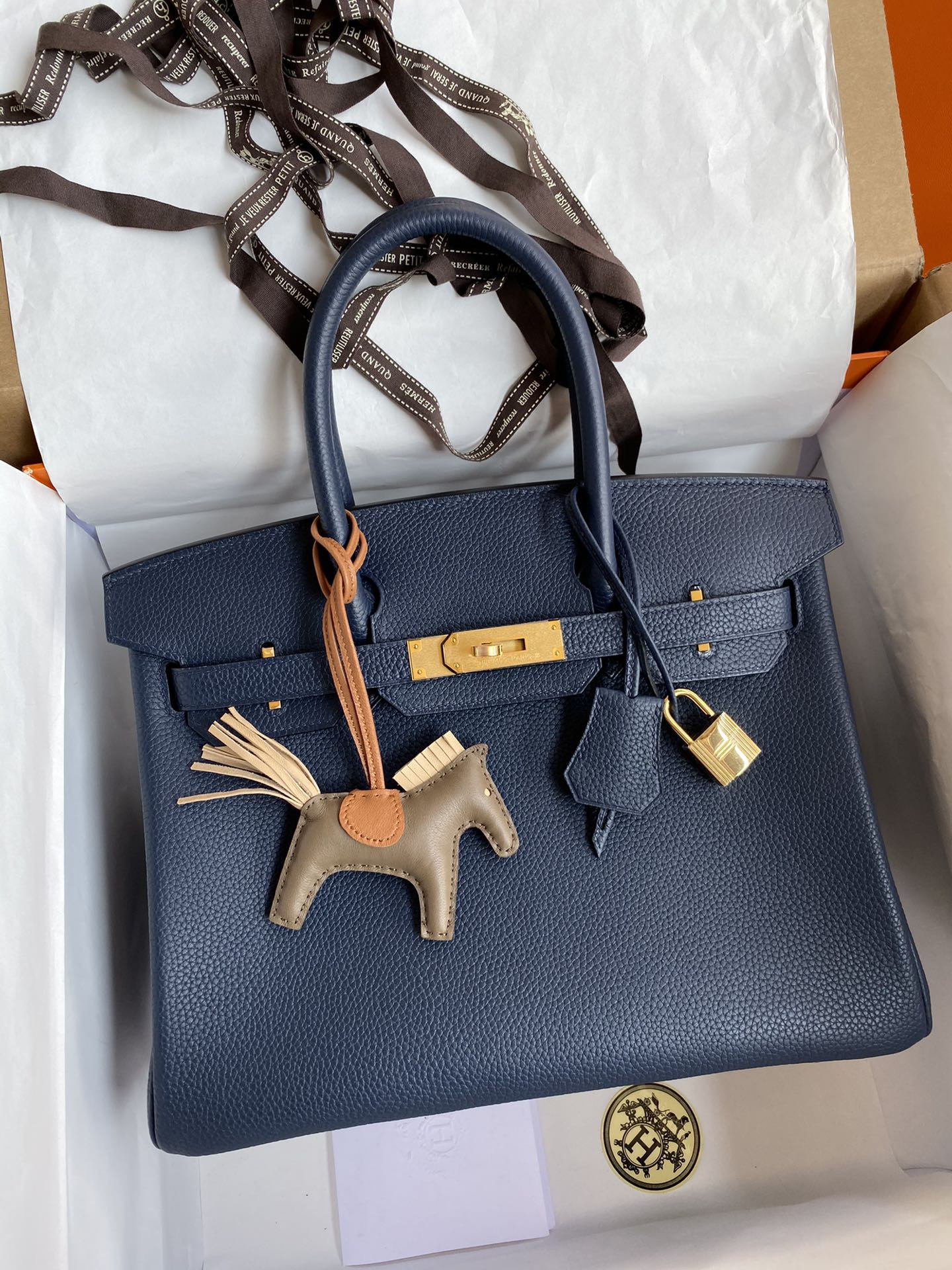 H**mes birkin gold 25 30 35(horse charm not included)