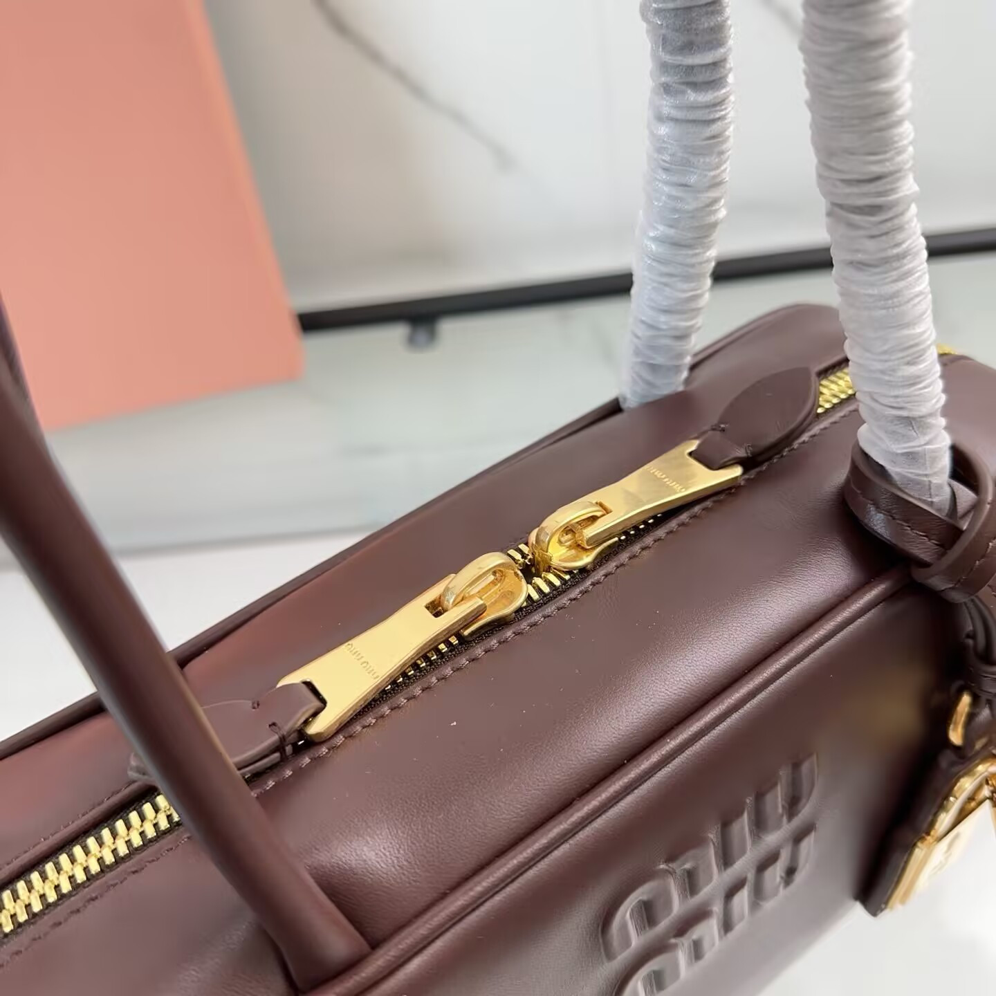 M1v M1v beau leather bag 11.5x28x8cm