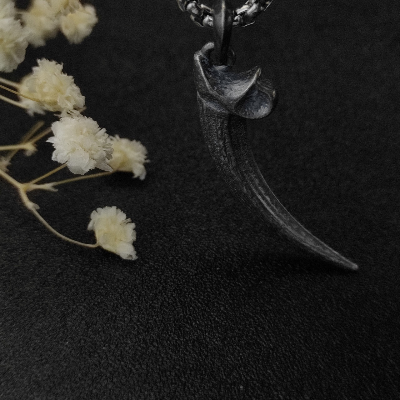dau1d Yvrm*n horn necklace(chain length 50+5cm delay chain chain thickness 3mm)