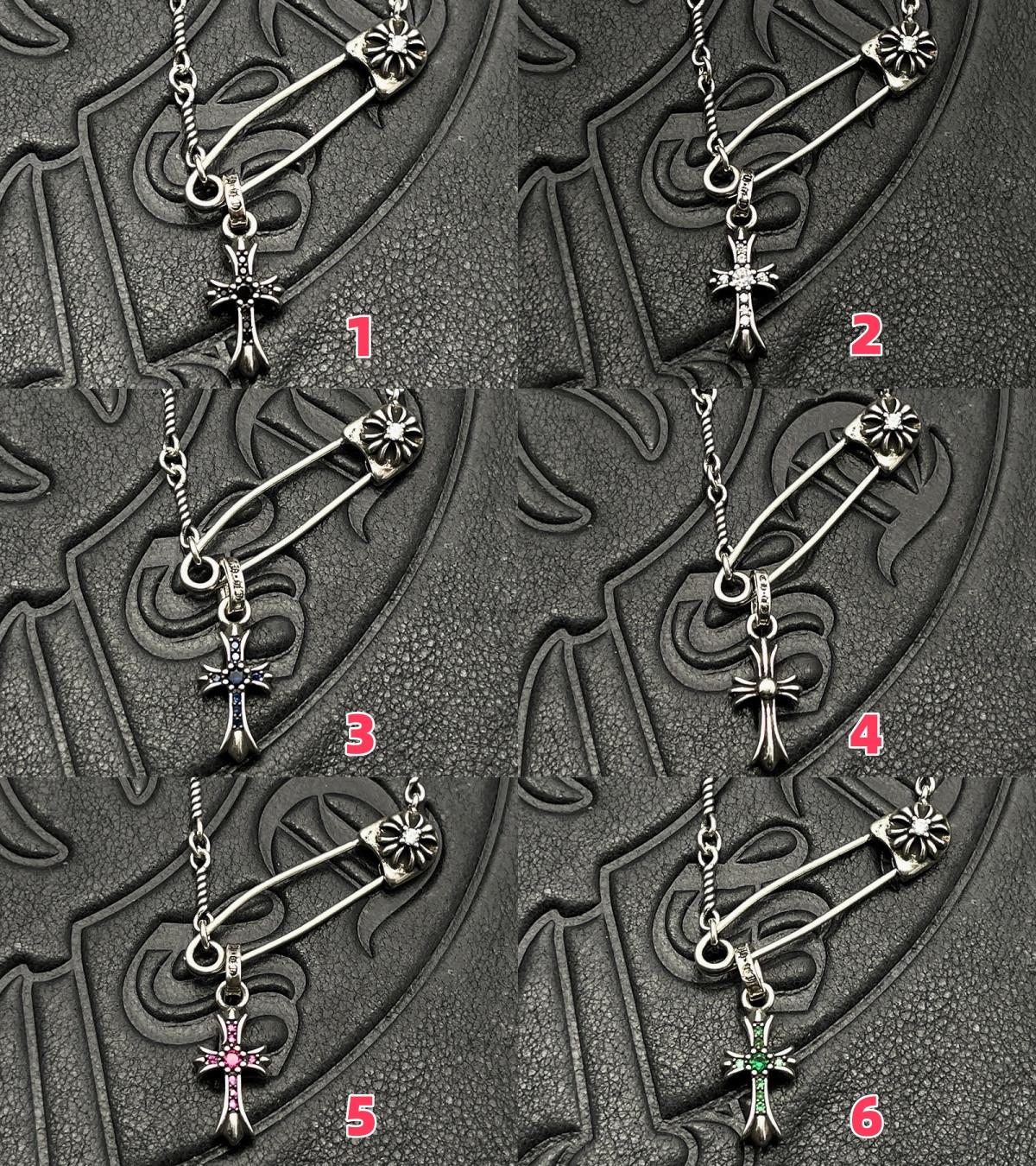 Ch**me He**ts twisted cross pin necklace (chain length 45+5cm)