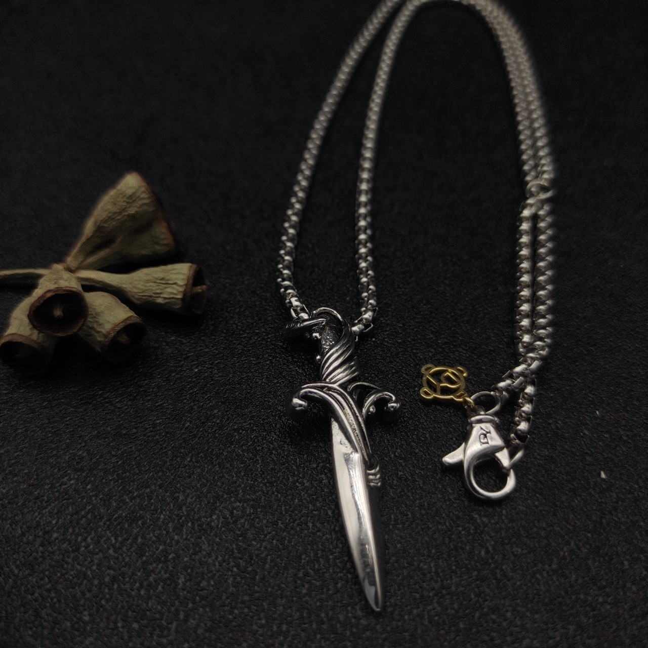 dau1d Yvrm*n sword necklace(chain length 50+5cm delay chain chain thickness 3mm)