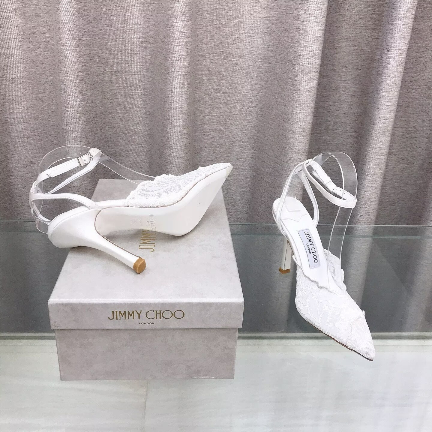 ua Ji*y Ch* slingbacks 10cm heel
