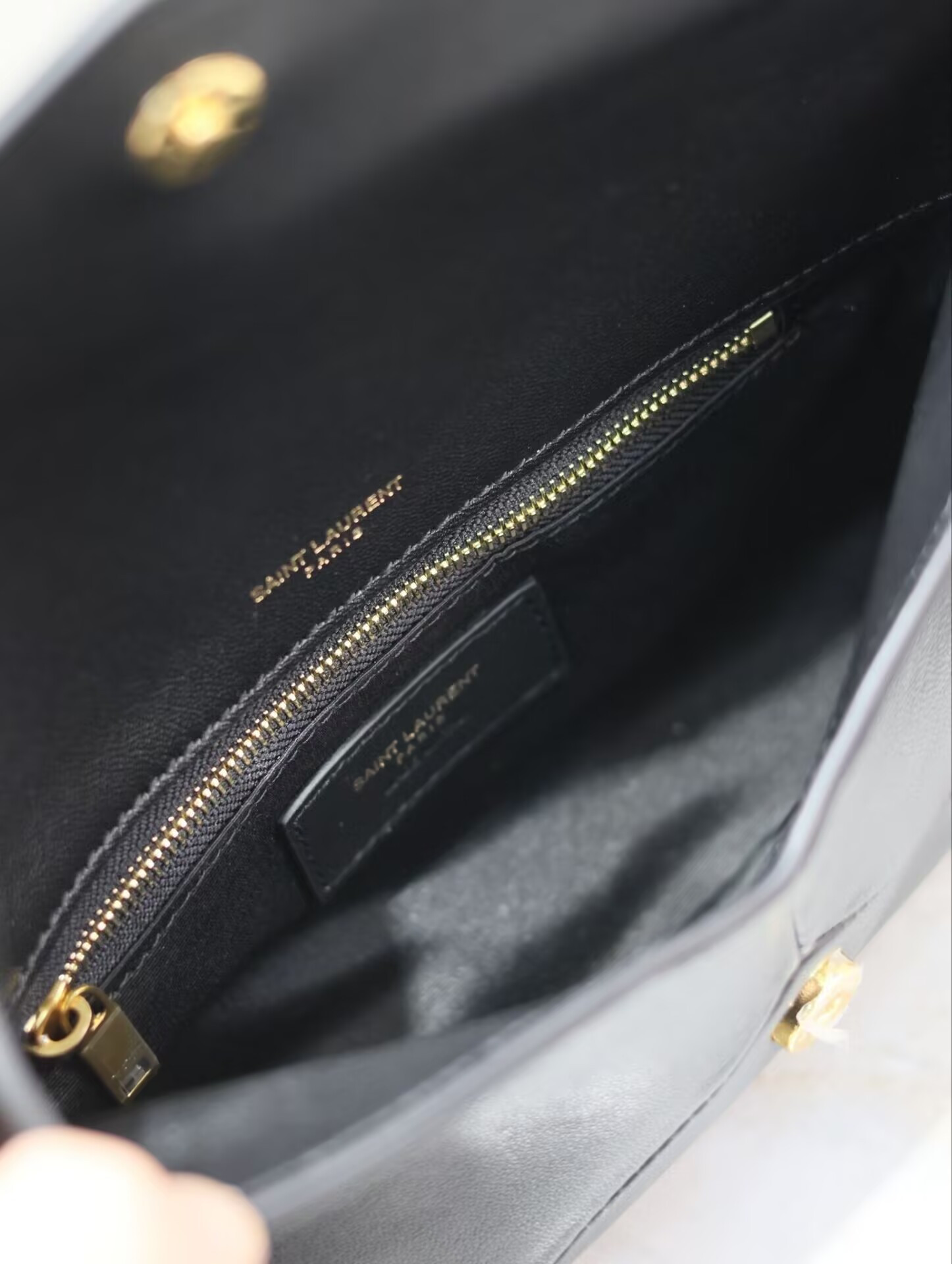 Y*L cassandre small envelope pouch in lambskin 21x14x3cm