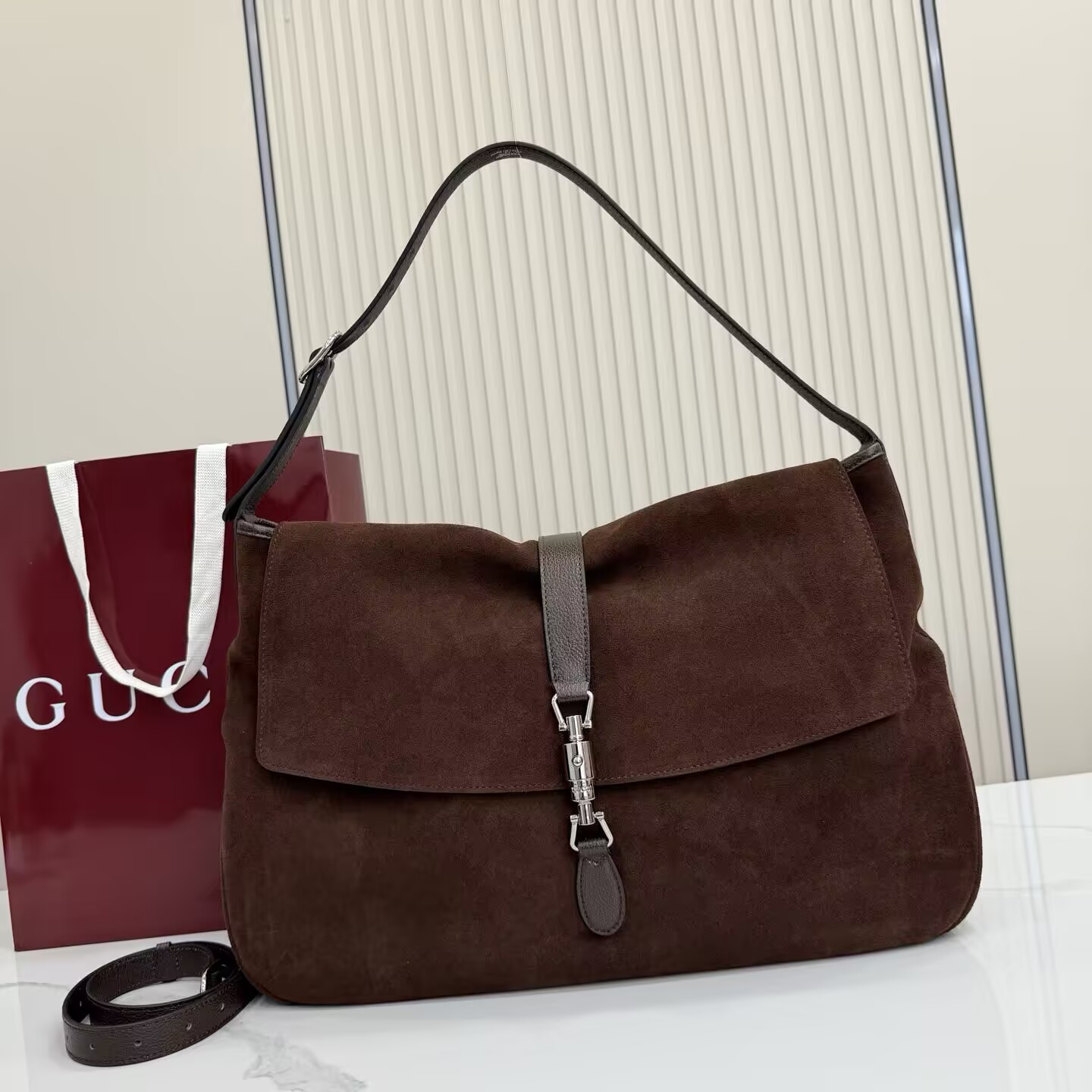 G*u*i jackie flap large crossbody bag without box 43x29x5cm