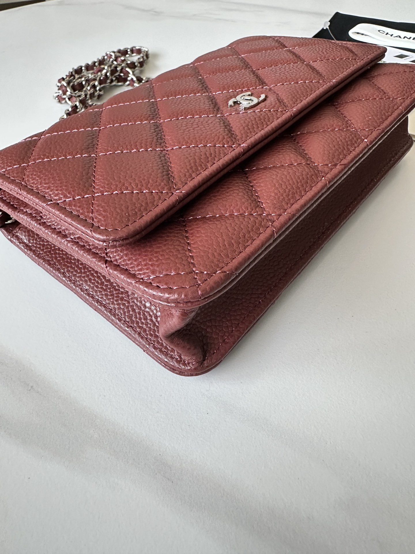 Ch*el woc classic wallet on chain 12.3x19.2x3.5cm