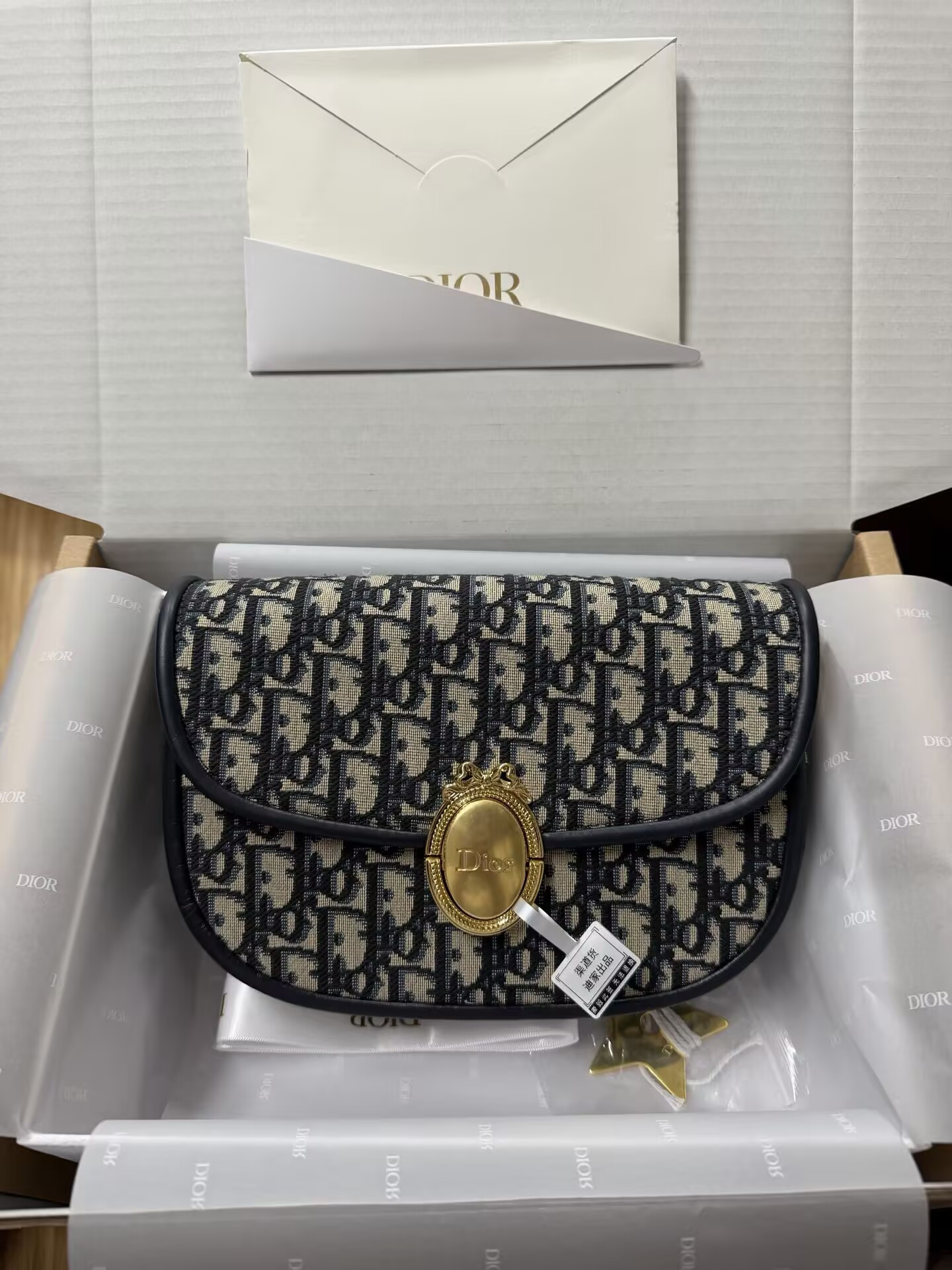 D*or médaillon flap bag 22x13x9.5cm