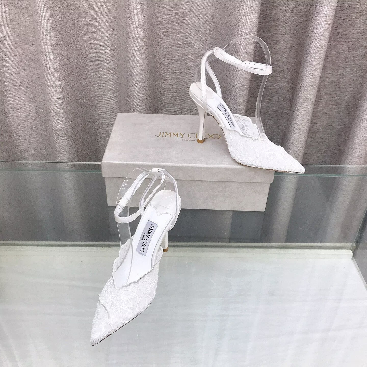 ua Ji*y Ch* slingbacks 10cm heel