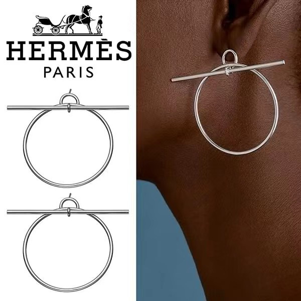 H**mes loop earrings