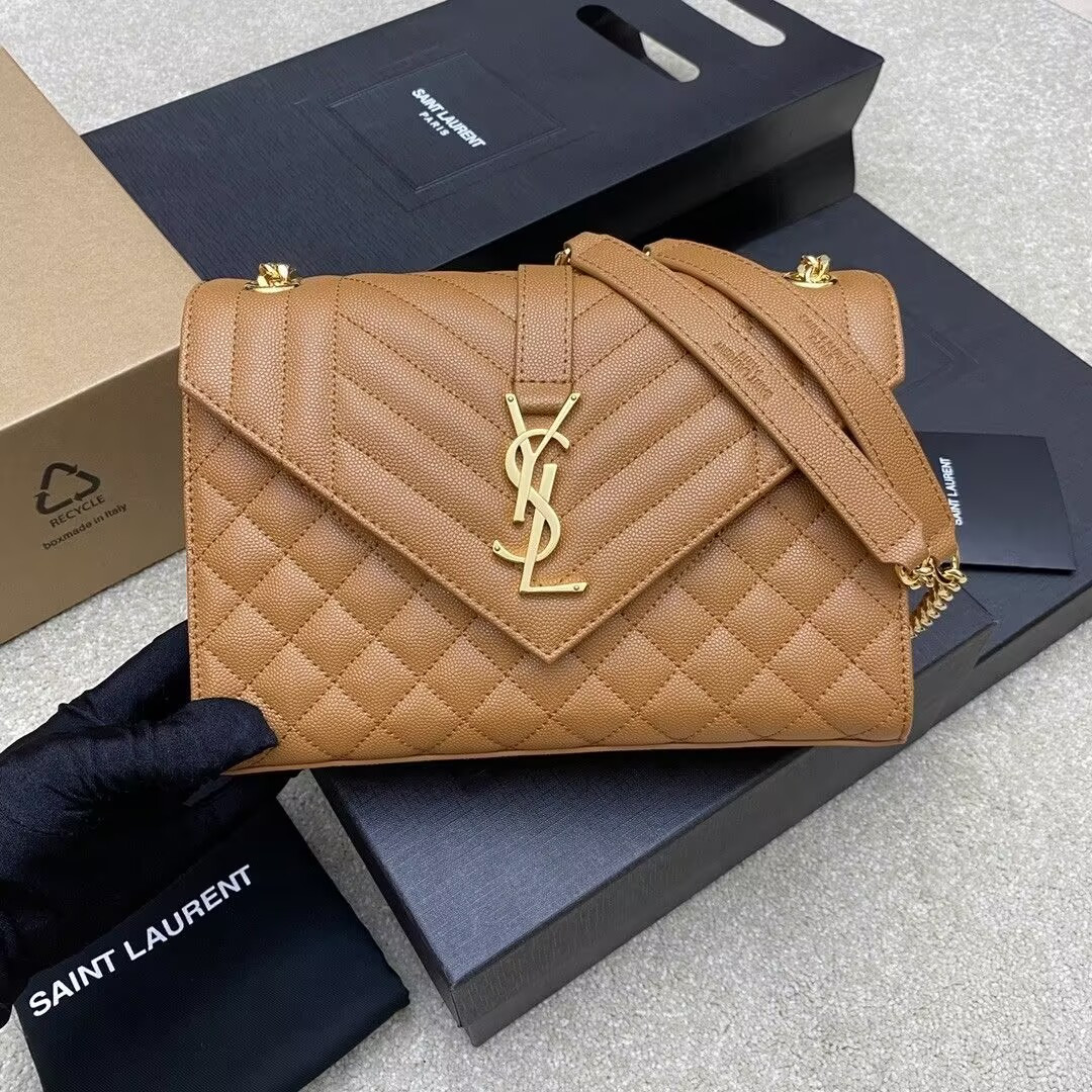 Y*L envelope medium in matelassÉ lambskin 24x17.5x6cm