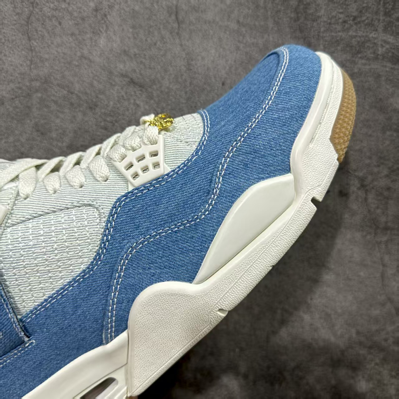 ua jordan 4 retro tex De*1m worn blue