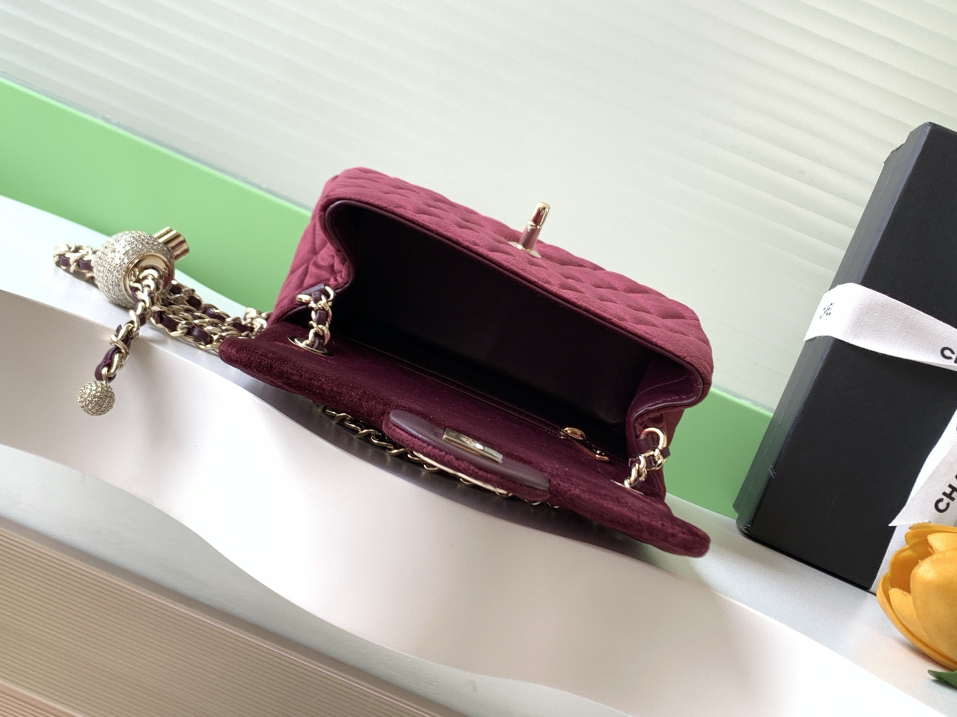 Ch*el mini flap bag 13x18x7cm