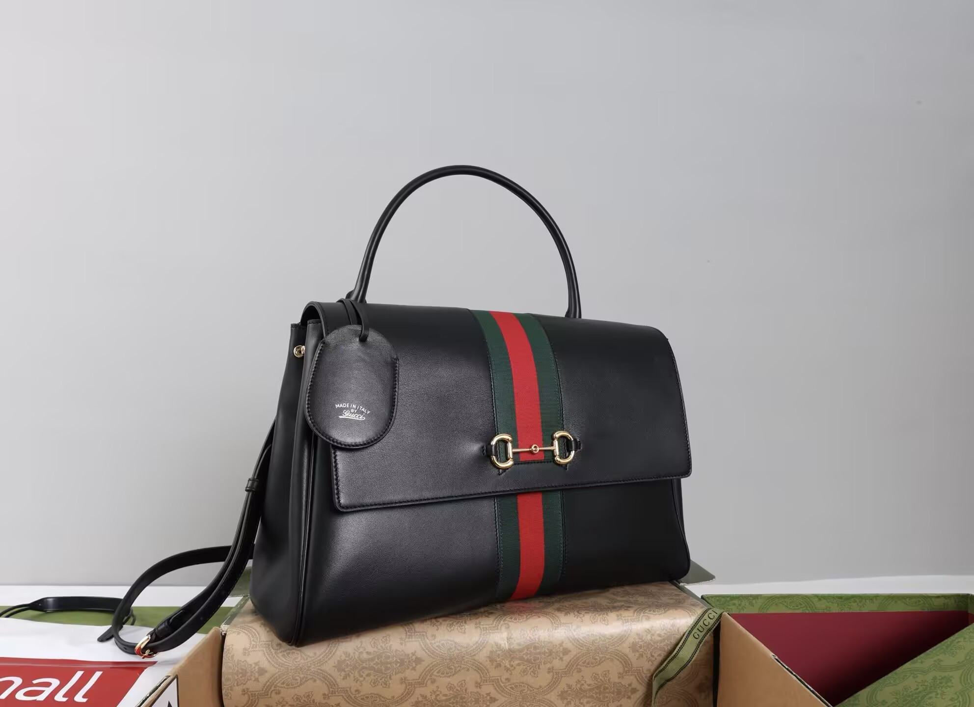 G*u*i horsebit bag 37x29x13cm