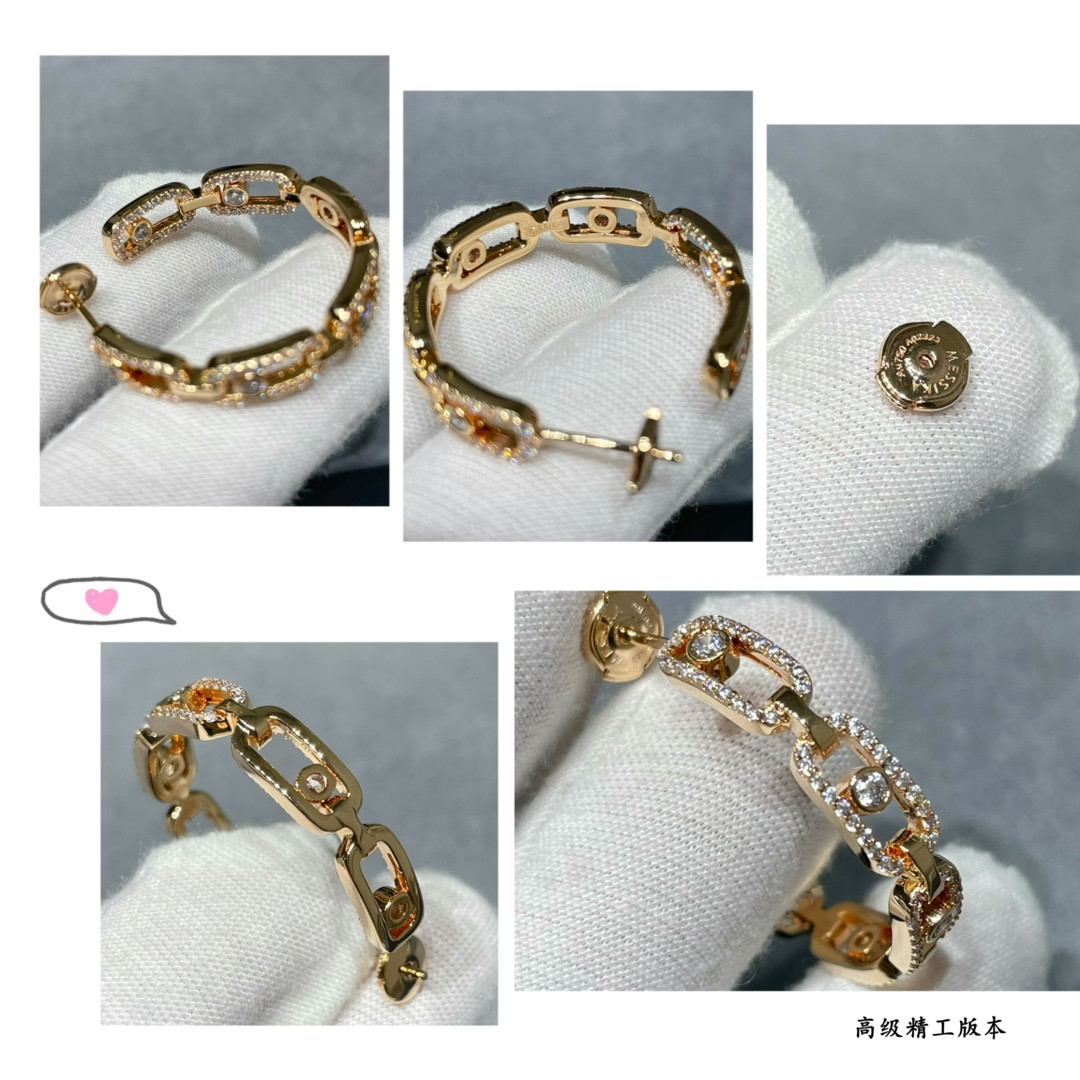 Mes1kaa circle moving earrings