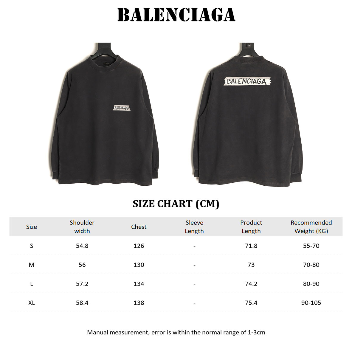 Ba*len*cia*ga long-sleeved t-shirt