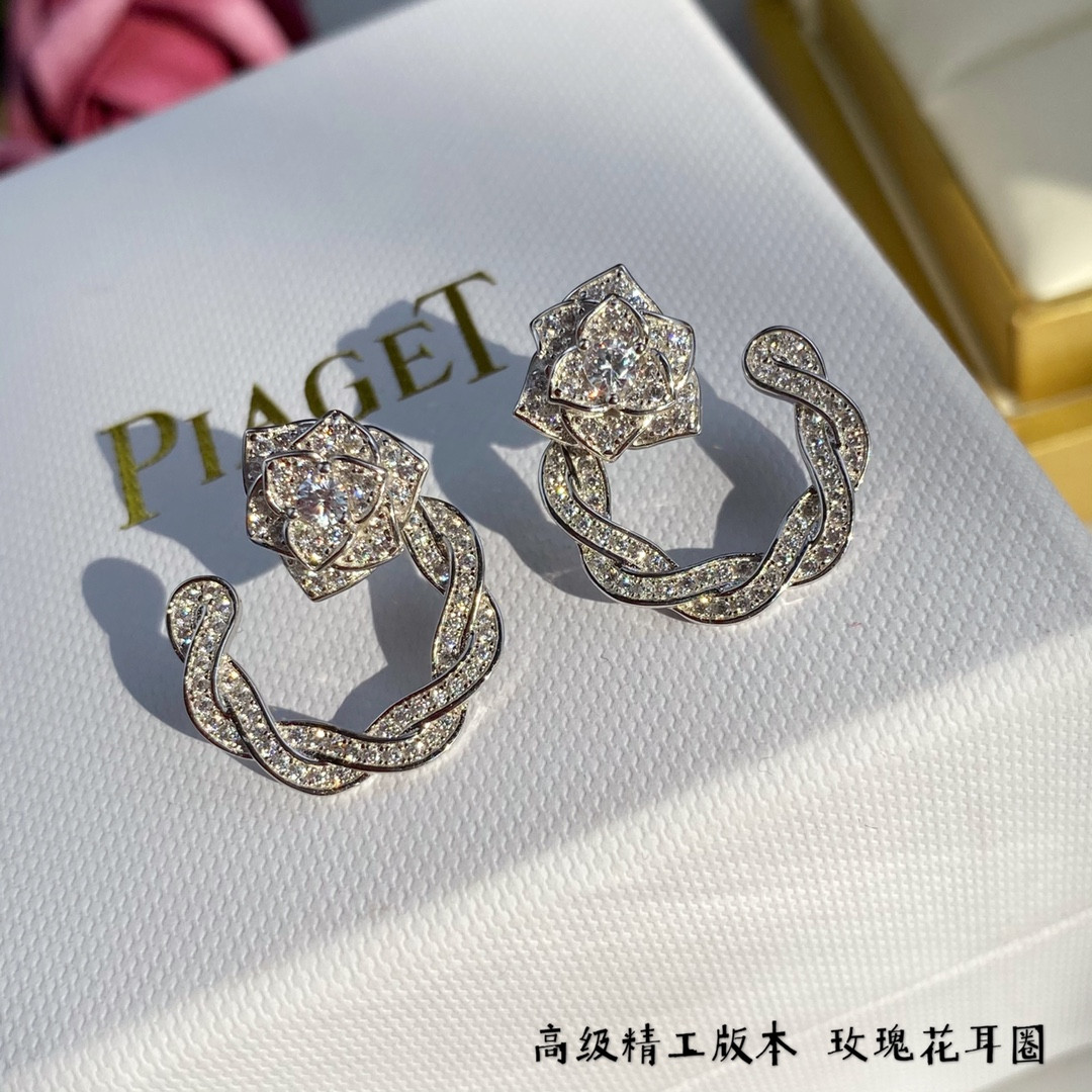 P1aget rose hoop earrings