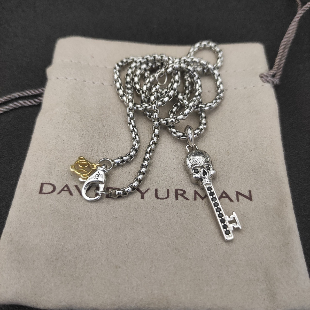 dau1d Yvrm*n guru head key necklace(chain length 50+5cm delay chain chain thickness 3mm)