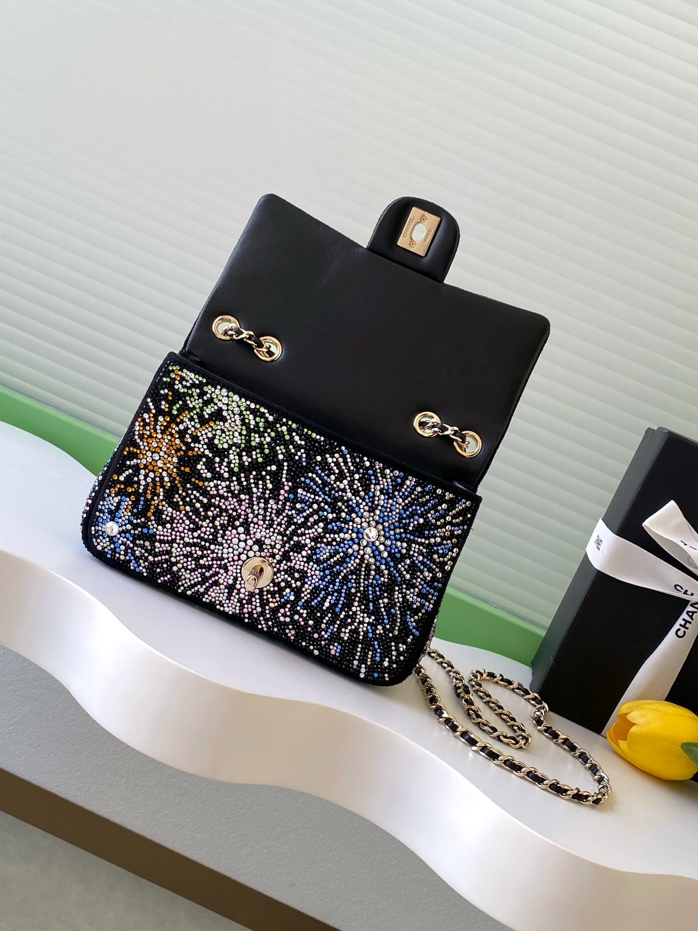 Ch*el evening bag 13x21x8cm
