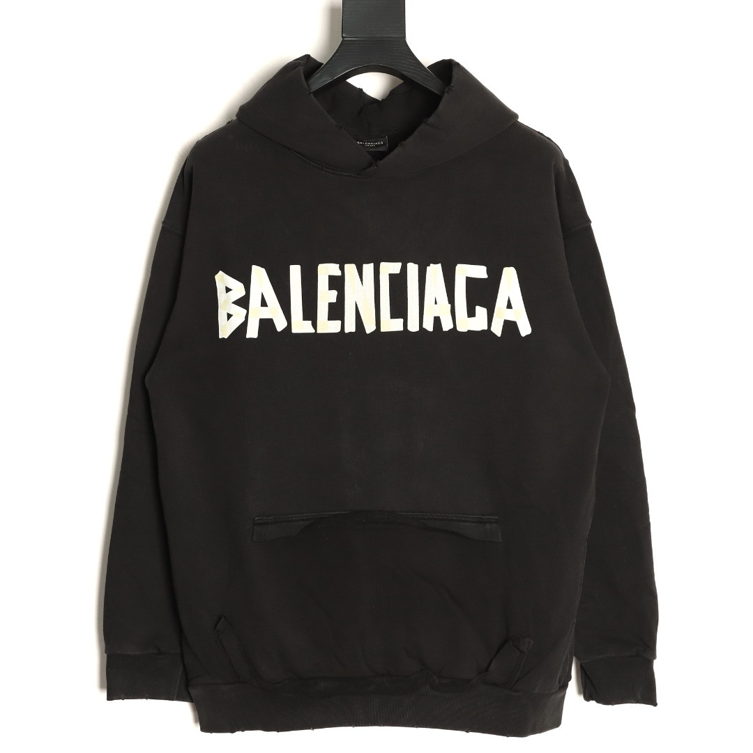 Ba*len*cia*ga blcg 26ss hoodies black